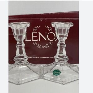 Vintage Lenox crystal candle holder NIB